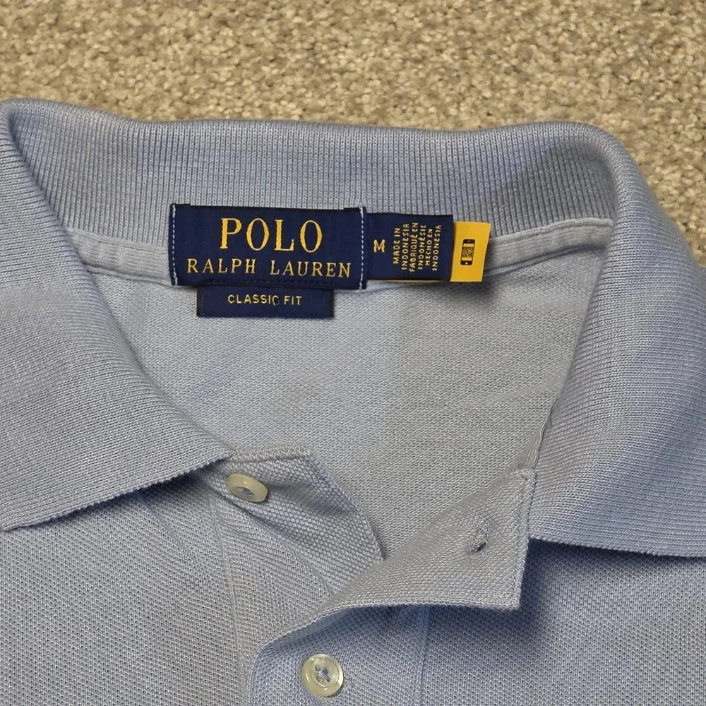 Polo Ralph Lauren Men's Blue Polo Bear Classic Fit Short Sleeve Polo Shirt (M)